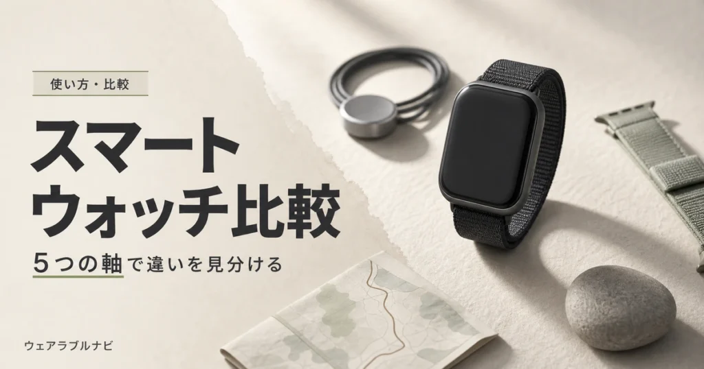スマートウォッチのメーカー別比較と選び方を解説する記事のアイキャッチ画像