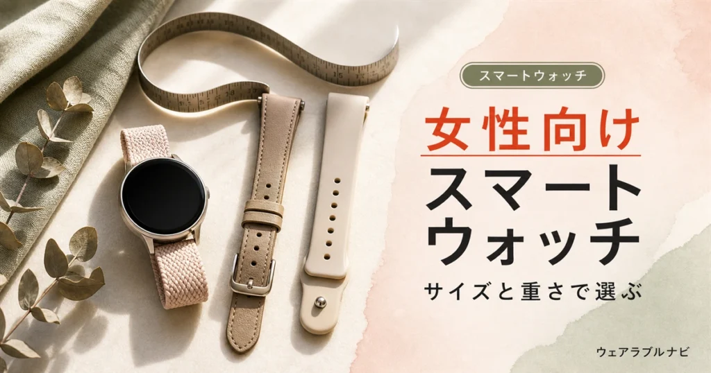 女性向けスマートウォッチの選び方とおすすめモデルを解説する記事のアイキャッチ画像