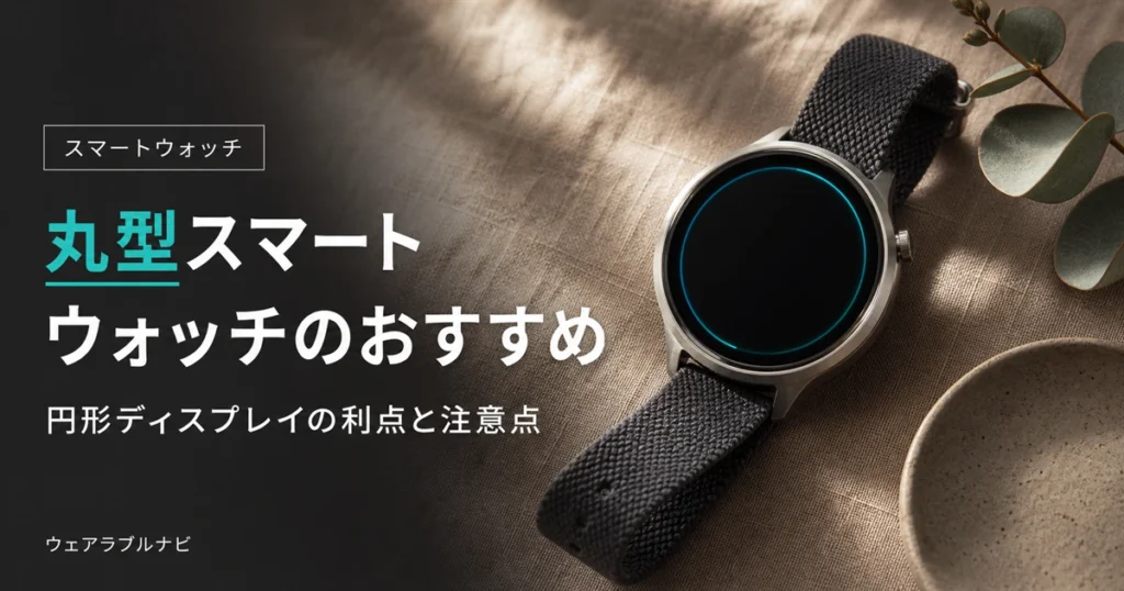 丸型スマートウォッチのおすすめと円形ディスプレイの選び方を解説する記事のアイキャッチ画像